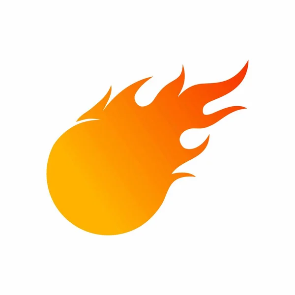 Tűz Ikon Egyszerű Stílus Elszigetelt Fehér Háttér — Stock Vector