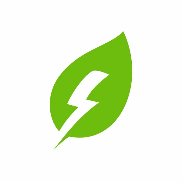 Logo Energía Verde Ilustración Vectorial — Vector de stock