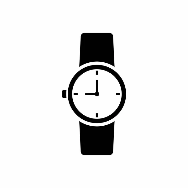 Montre Bracelet Icône Vecteur Regarder Signe Plat — Image vectorielle