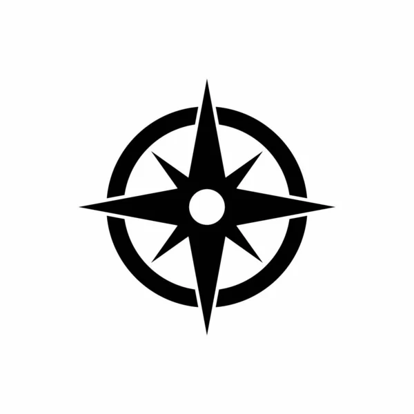 Compass Icon White Background Vector Illustration — стоковый вектор