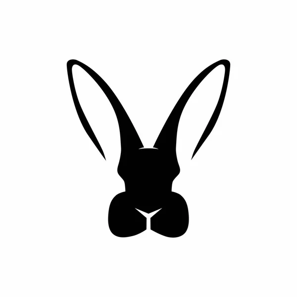 ウサギのベクターアイコンイラスト フラットスタイルデザインテンプレート — ストックベクタ