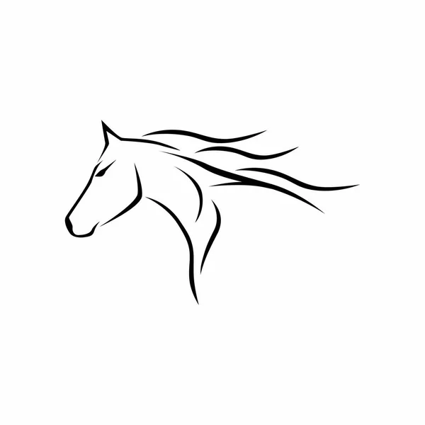 Cavalo Logotipo Modelo Vector Ilustração — Vetor de Stock