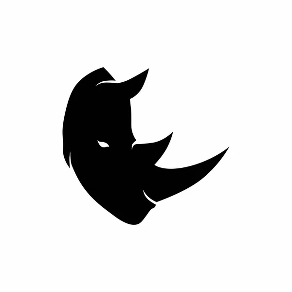 Noshörningshuvud Vektor Logotyp — Stock vektor