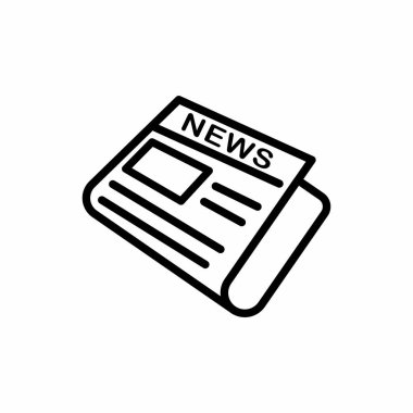 gazete outline biçim vektör simgesi