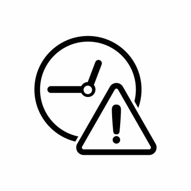 Uyarı vektörü ince dış hat biçimi simgesi 