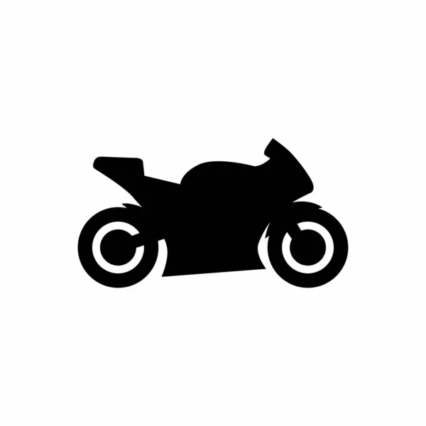 Motorkerékpár Lapos Stílusú Vektor Ikon — Stock Vector