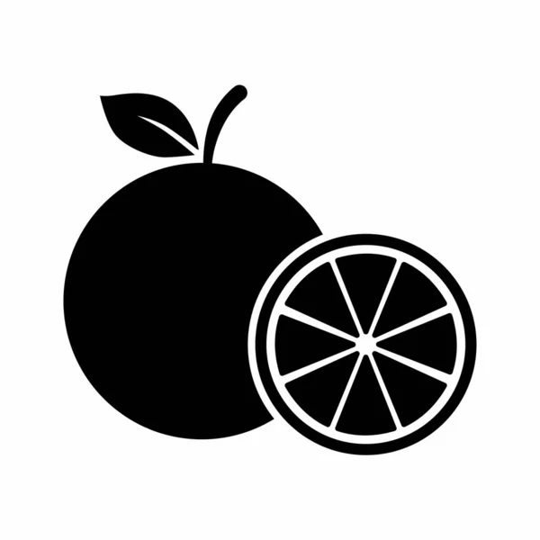 Frisches Fruchtglyphen Vektor Symbol — Stockvektor