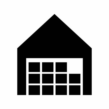 depo vektörü ince çizgi simgesi