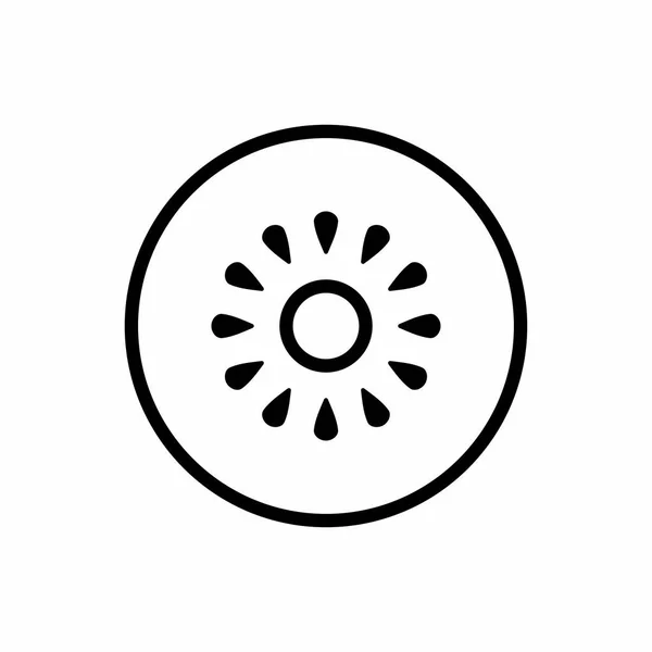 Kiwi Kontur Vektor Illustration Ikon — Stock vektor
