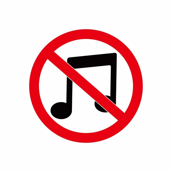Nenhum Ícone Sinal Música Símbolo Musical Vetor —  Vetores de Stock