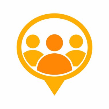 insanlar logo vektör çizim şablonu