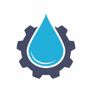 Su hizmeti logosu vektör dizaynı, yağ servis logosu şablonu tasarımı