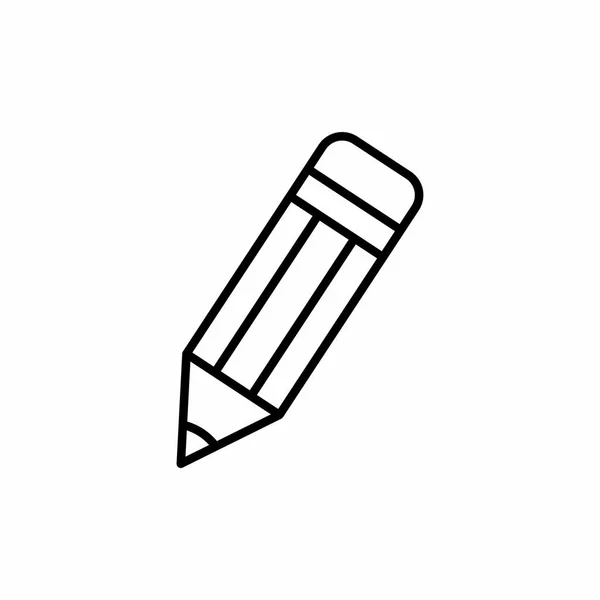 鉛筆アイコンベクトルは白い背景に — ストックベクタ