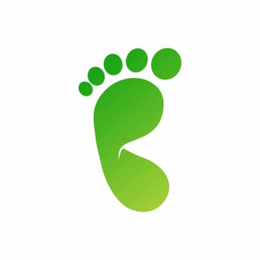 İnsan ayağı logo şablonu