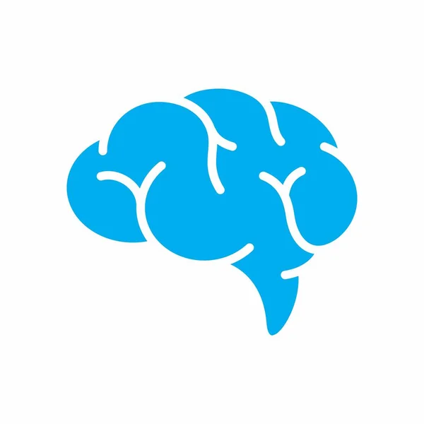 Cervello Logo Modello Vettoriale Icona Illustrazione Design — Vettoriale Stock