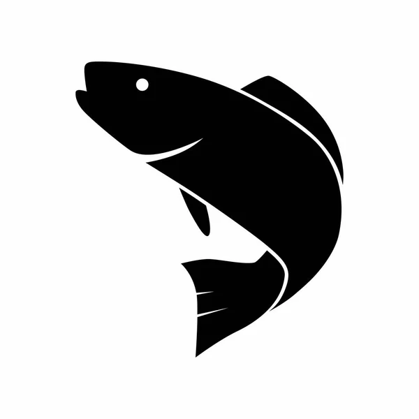 Balık Logosu Vektör Illüstrasyon Tasarımı — Stok Vektör