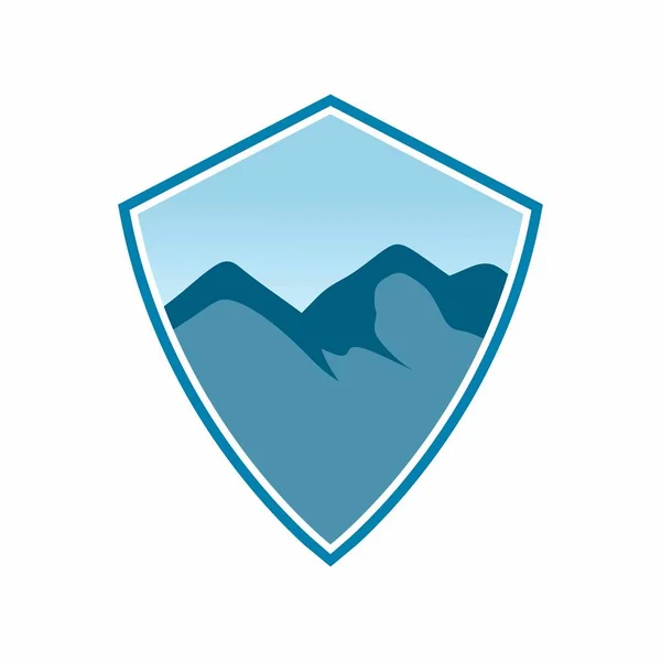 Montagne Avec Des Lignes Bleues Intérieur — Image vectorielle