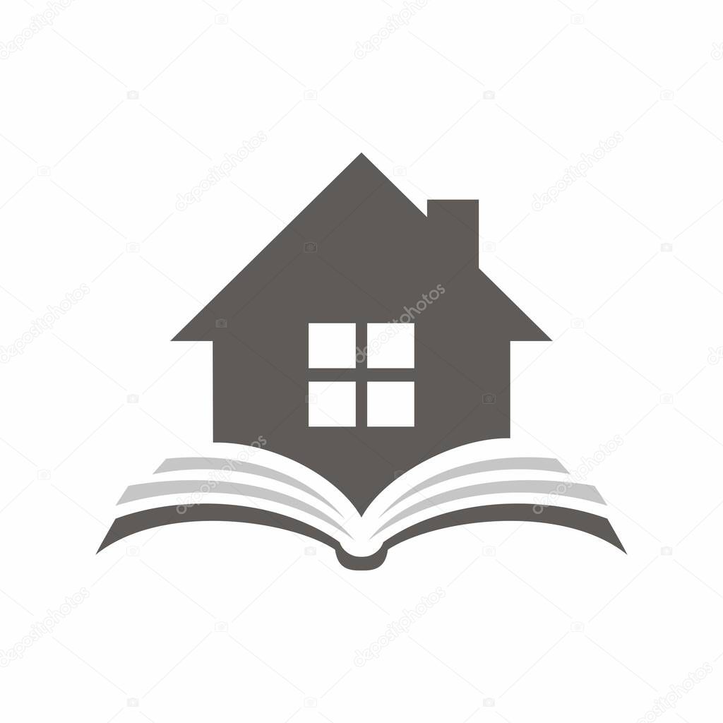 House book icon logo vector illustration design