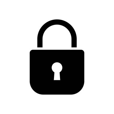 asma kilit düz vektör simgesi