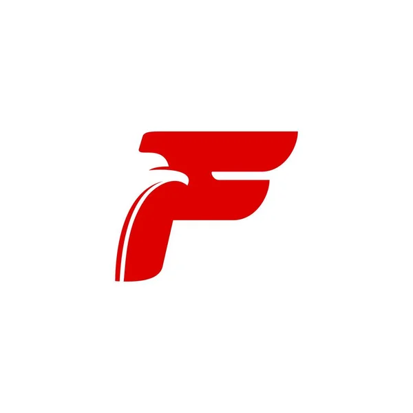 Letter Falcon Logo Template — Stock Vector