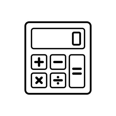 Hesap makinesi matematik simgesi. beyaz arkaplanda izole edilmiş web tasarımı için hesap makinesi hesap makinesi vektör simgesi