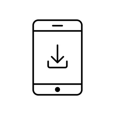 telefon indirme biçimi vektör simgesi