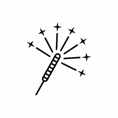 kıvılcımlar ana hatlı biçim vektör simgesi