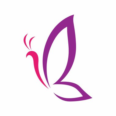 Güzellik kelebek Logo şablonu vektör