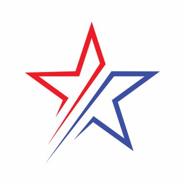 yıldız logo vektör şablonu çizimi
