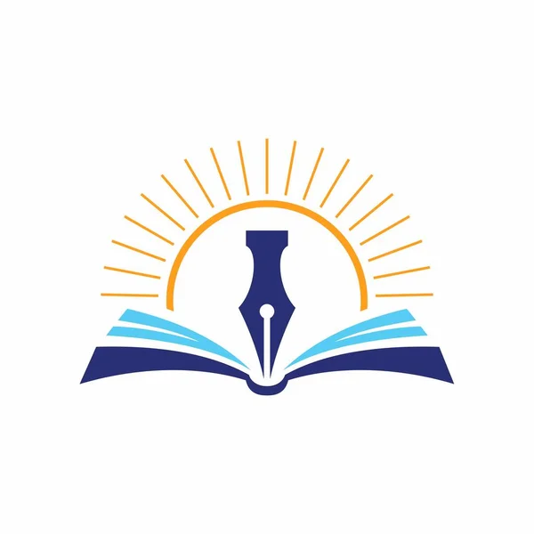 Livre Éducation Logo Modèle Vecteur — Image vectorielle