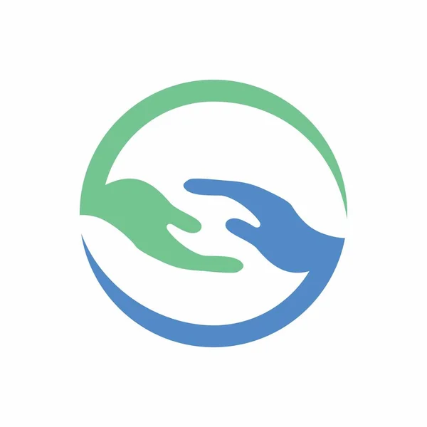 Holding Hands Vector Logo — Stock Vector