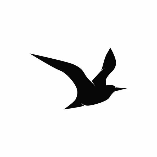 Eenvoudige Vogel Vector Logo Template — Stockvector