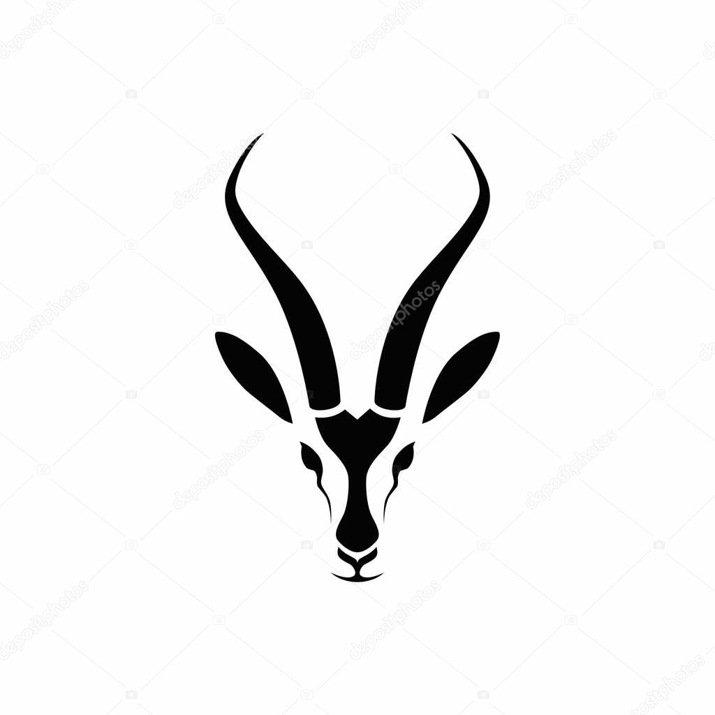 Gazelle head vector logo