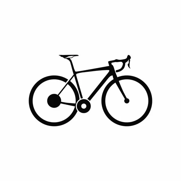 Bisiklet Ikonlu Siluet Bisiklet — Stok Vektör