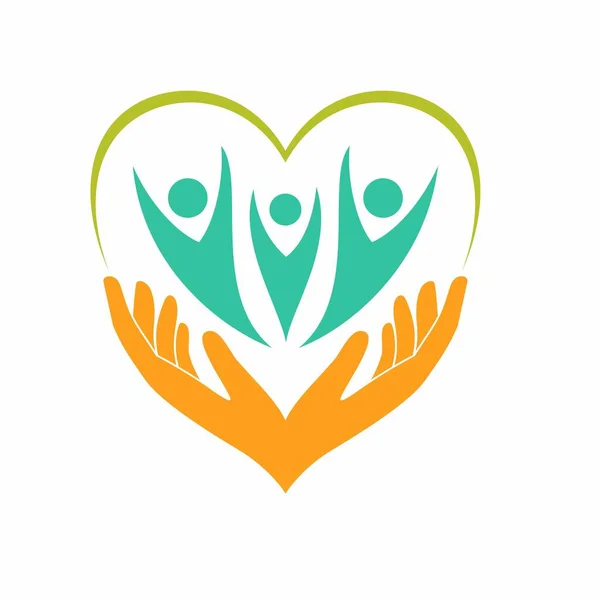 Дизайн Векторного Шаблона Логотипа Любовного Дерева Стоковая Иллюстрация