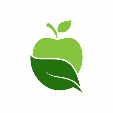 elma yaprağı ikonu vektör illüstrasyonu