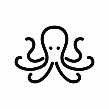 ahtapot vektör düz simge