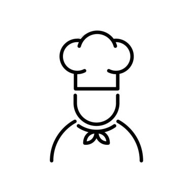 Şef şapka şefi ikon vektör illüstrasyon tasarımı