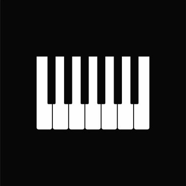 piyano klavyesi logo tasarım vektörü