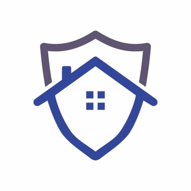 ev kalkanı vektör renk simgesi