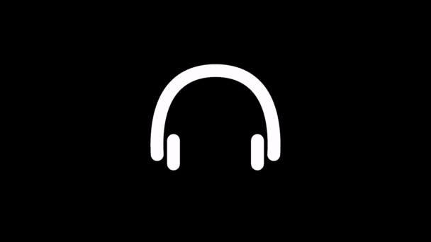 Poruszająca Animacja Ikony Słuchawkowej — Wideo stockowe