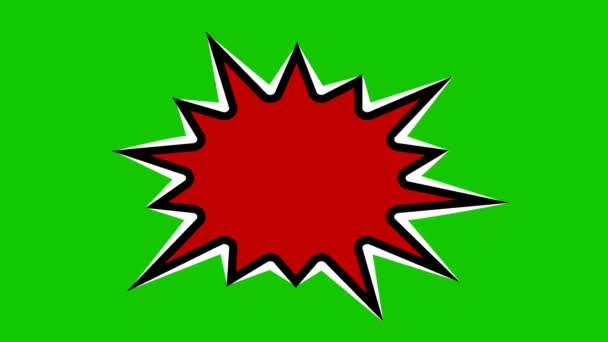 ポップアートスタイルの緑のコミックスピーチバブル — ストック動画