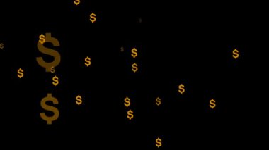 Siyah arkaplanda düşen para 