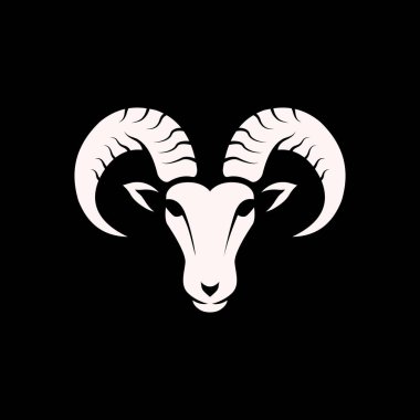 soyut koyun boynuzu vektör logosu