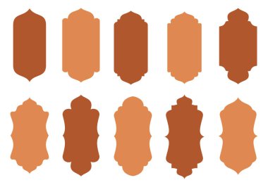 İslami ve Ramazan kareem pencereleri doğu vektöründe