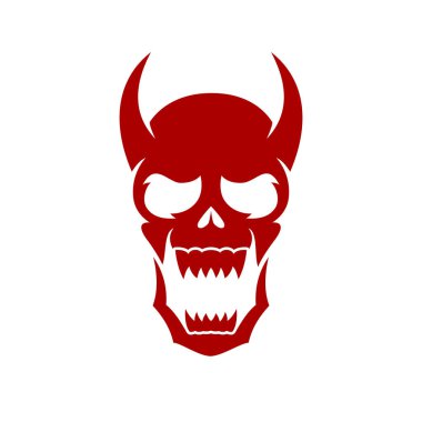 şeytan kafatası vektör logosu