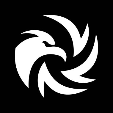 kartal soyut yuvarlak vektör logosu