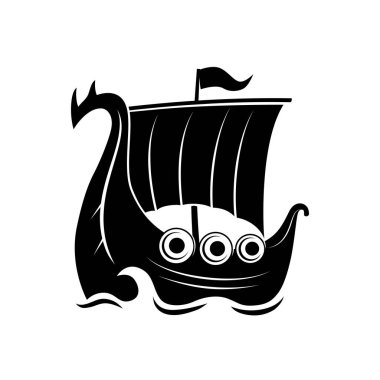 Viking gemisi vektör logosu