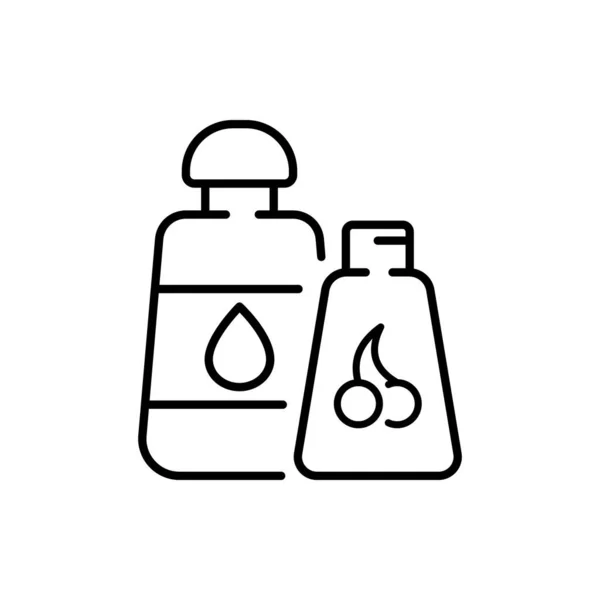 Lahvička Ikonou Minerální Sladké Vody Třešňová Šťáva Žízeň Sladkost Soda — Stockový vektor