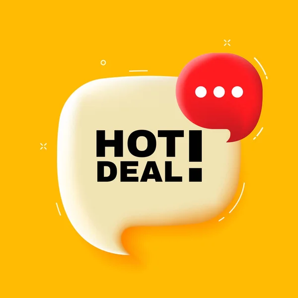 Het Affär Tal Bubbla Med Hot Deal Text Illustration Popkonst — Stock vektor